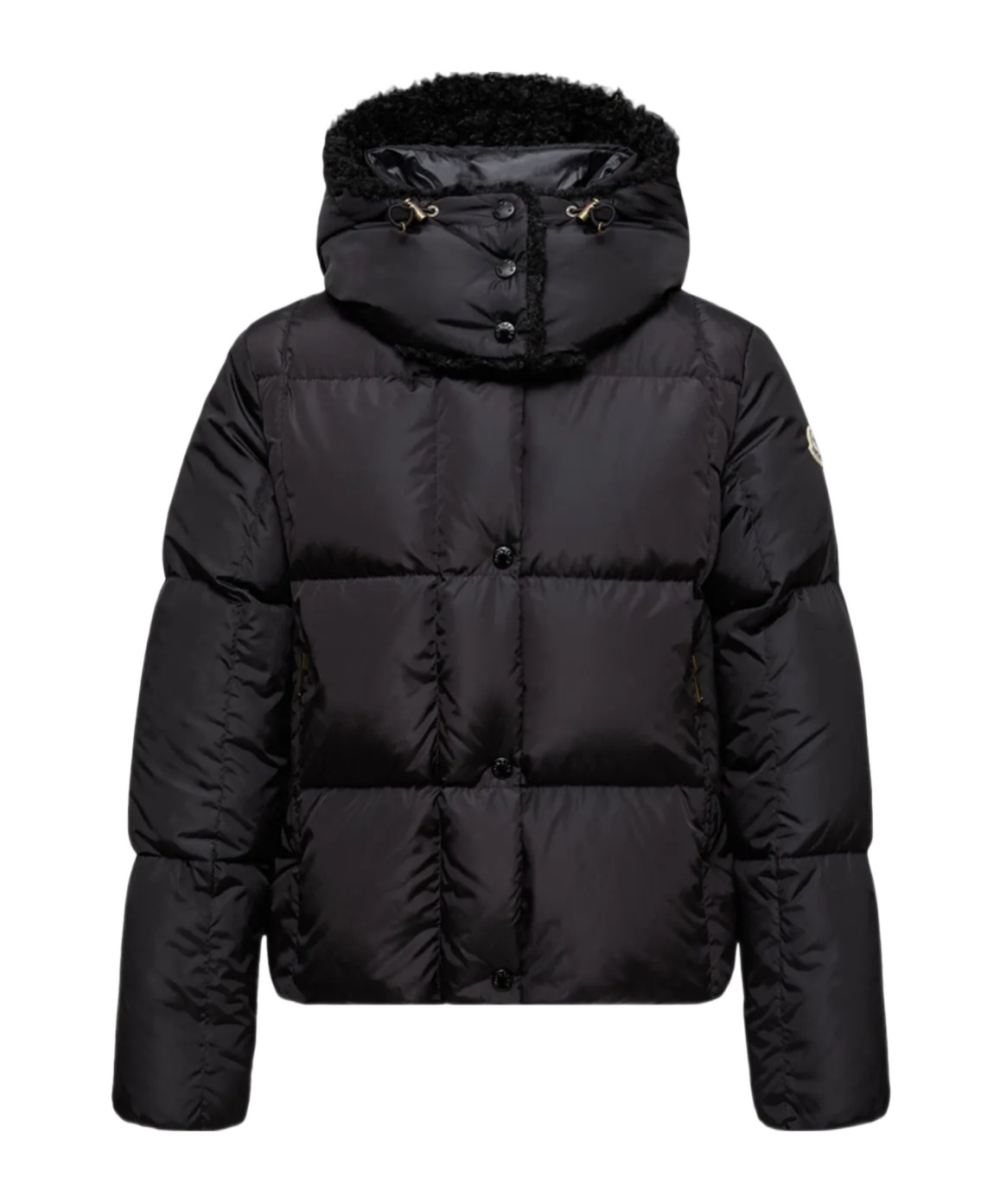 Moncler Long-sleeved Down Jacket In Black