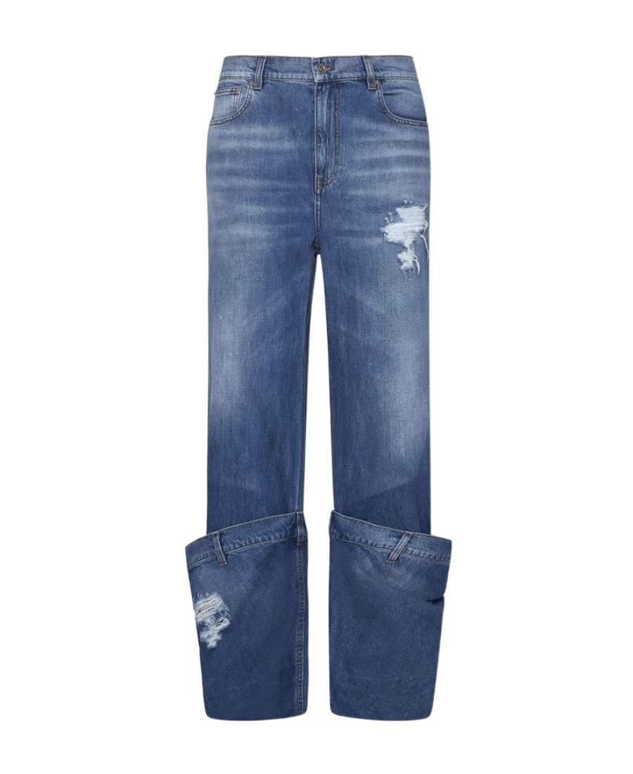 Jw Anderson Straight-leg Bucket Jeans In Blue
