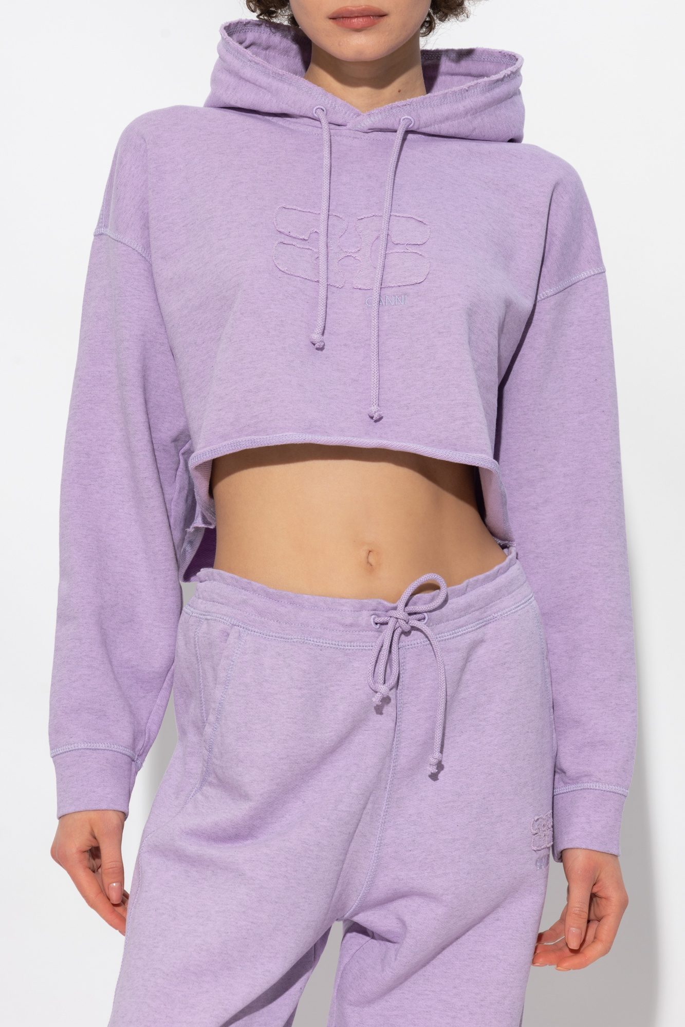 Ganni Isoli Hoodie In Purple