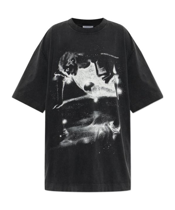 Off-white Short-sleeved Dress In No