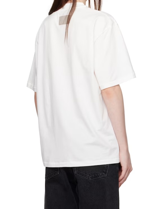 Aya Muse Plain Weave Knit T-shirt In White