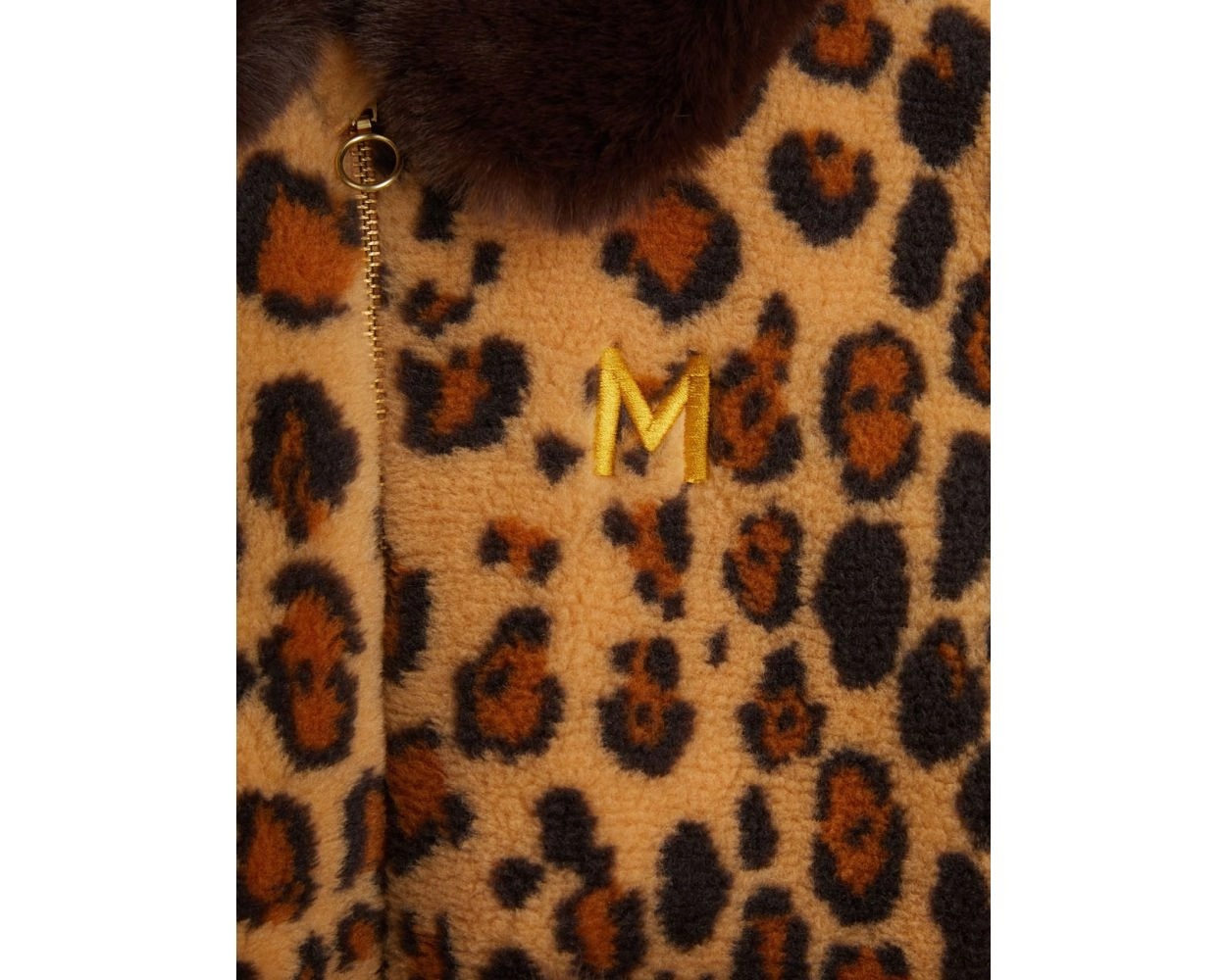 Shop Mini Rodini Leopard-print Jacket In Brown