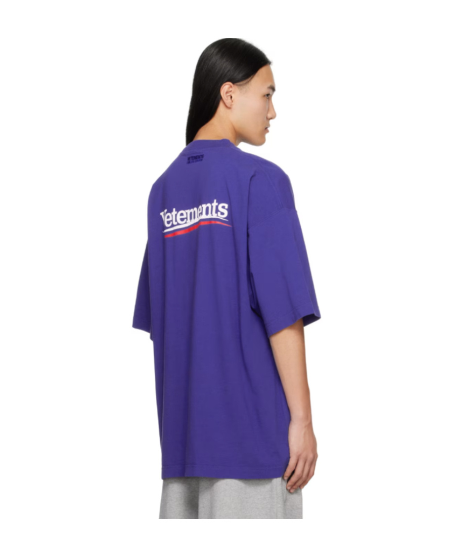 Vetements Blue Campaign T-shirt In Blue