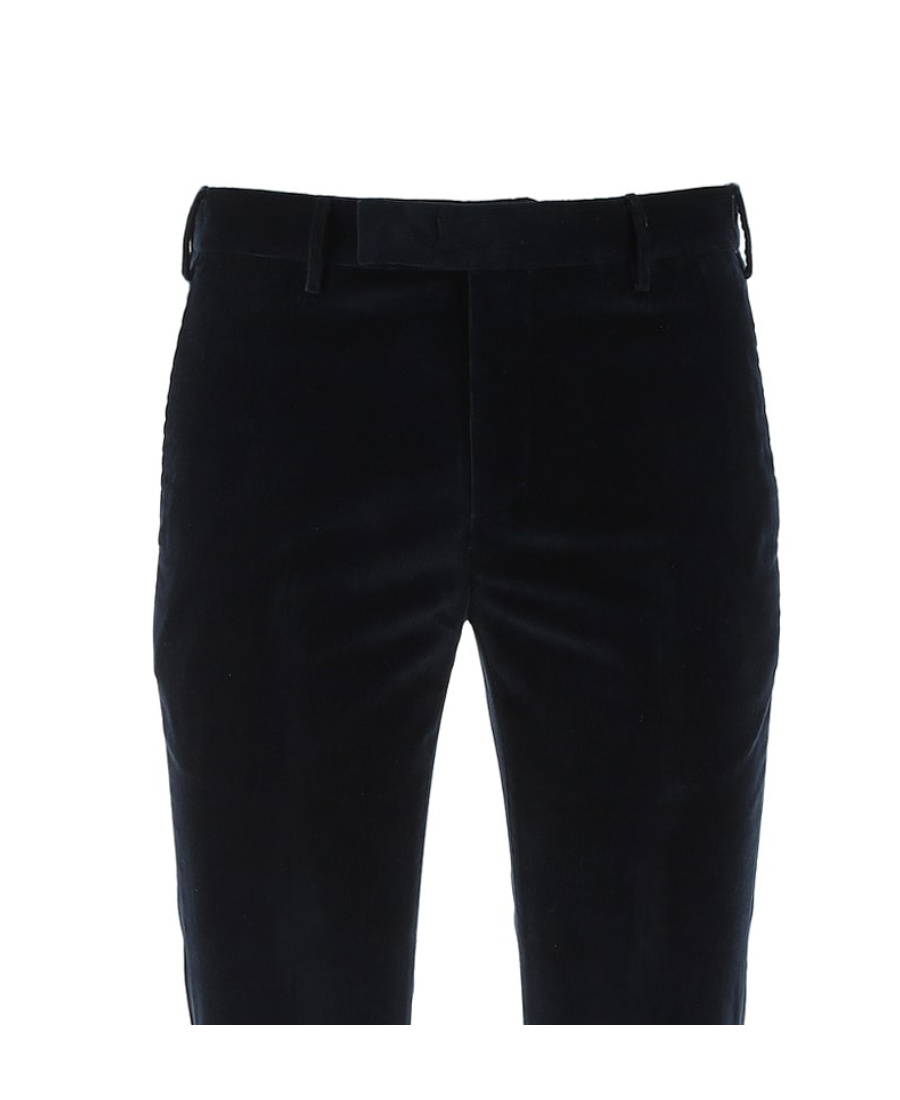Pt01 Slim-fit Velvet Trousers In Black