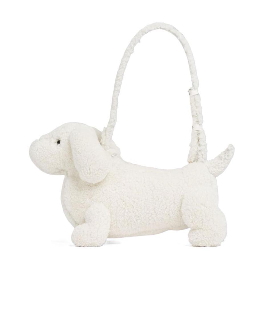 THOM BROWNE HECTOR SHEARLING SHOULDER BAG