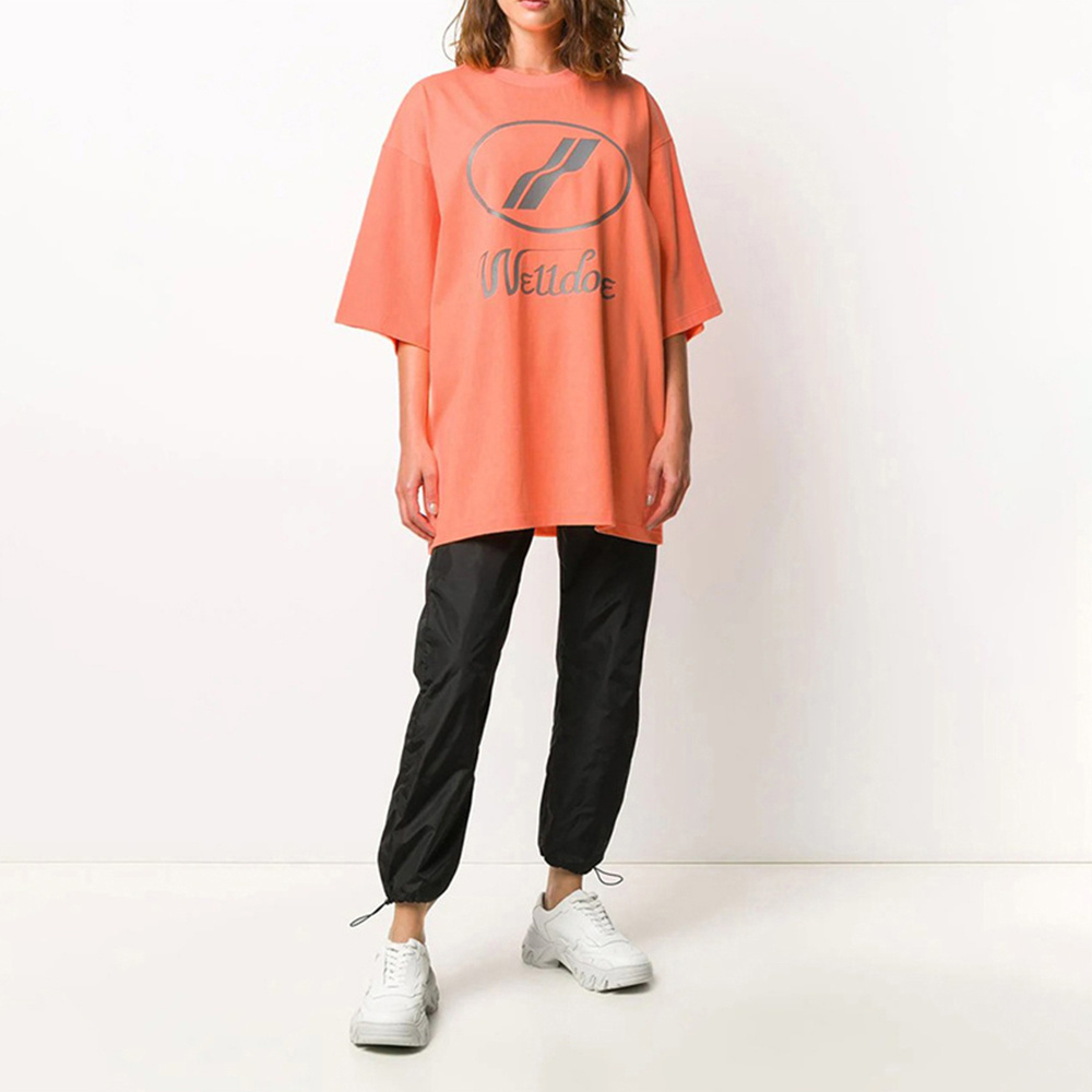 We11 Done Logo Short-sleeved T-shirt In Pink