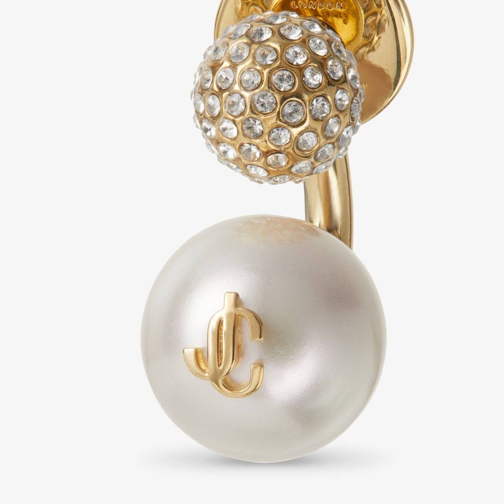 Jimmy Choo Auri Crystal-embellished Earring In Yellow