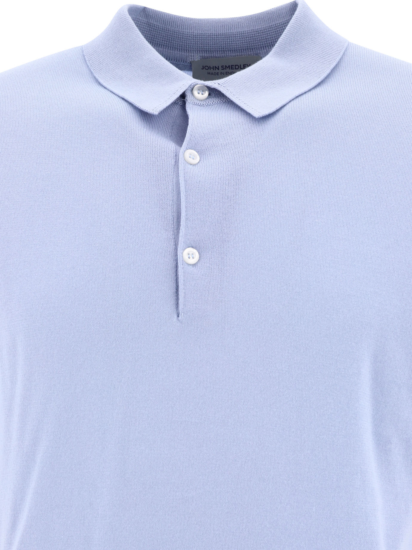John Smedley Adrian Polo Shirts Light Blue In Blue