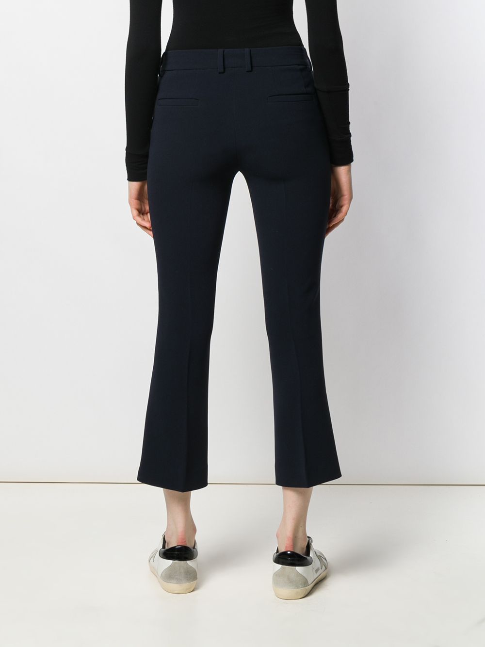 Shop Alberto Biani Kick Flare Trousers In Black