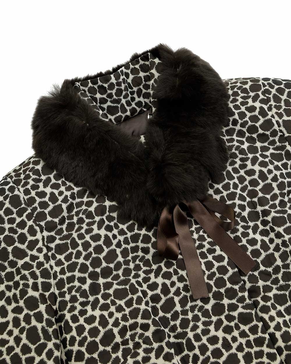 Weekend Max Mara Leopard Print Long Overcoat In Black