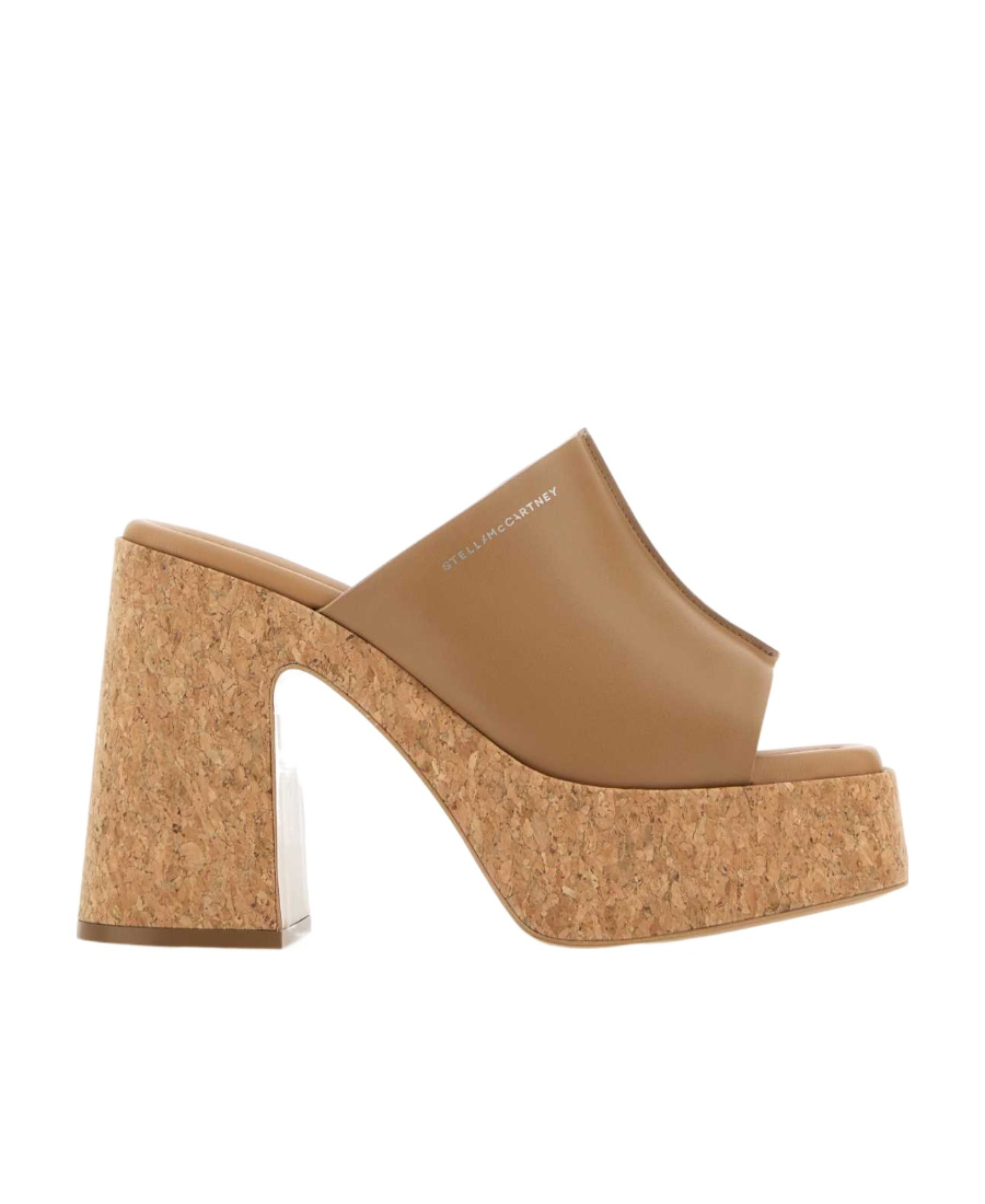 Stella Mccartney Tan Skyla Platform Mules In Brown