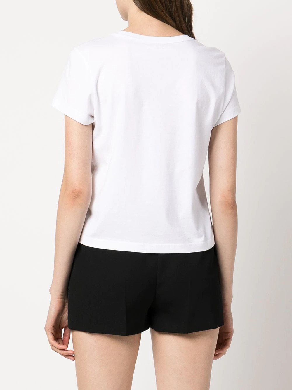 Alexander Wang Essential Jersey Shrunk Tee With Puff Logo And Bound Neck Clothing In White