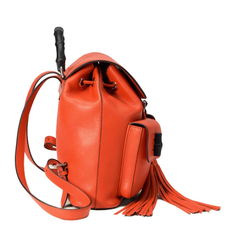 Gucci Grain Logo Backpack In Red