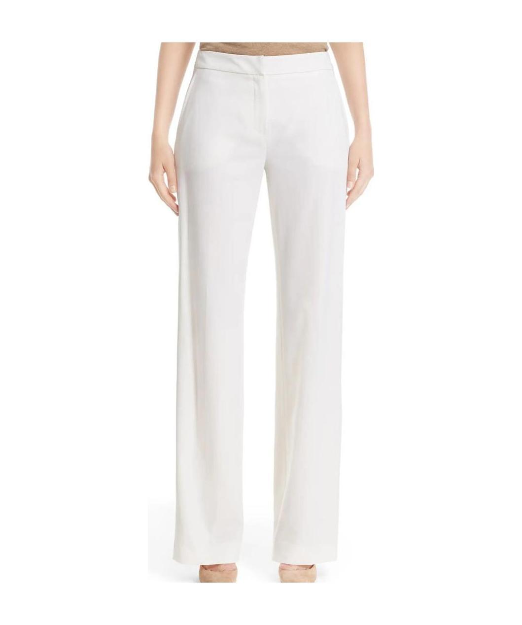 Max Mara Duomo Straight Casual Pants In White