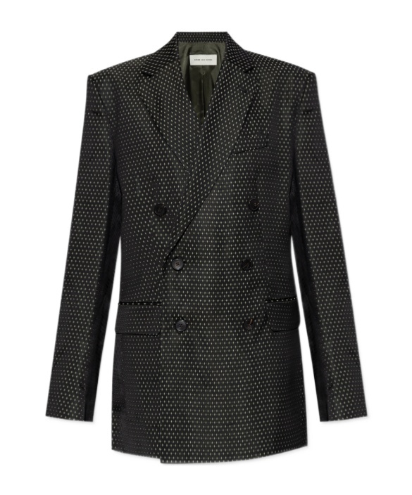 Dries Van Noten Long Sleeve Blazer In Black