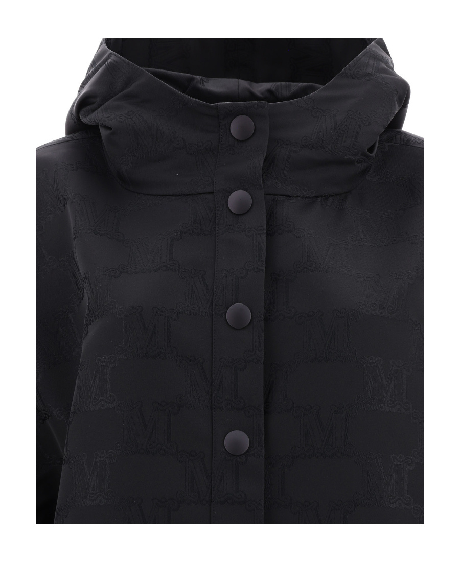 Max Mara Single-breasted Button-fastening Coat In Black