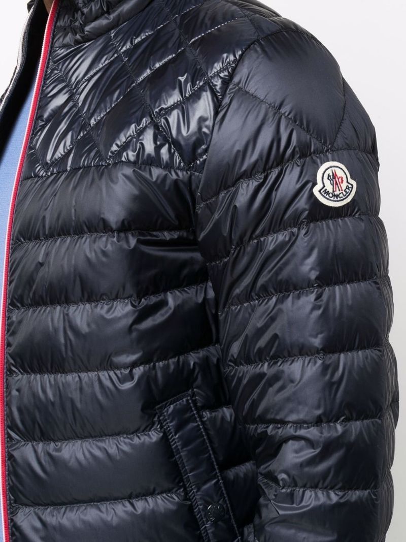 Moncler Daniel Nylon Down Bomber Jacket In Blue