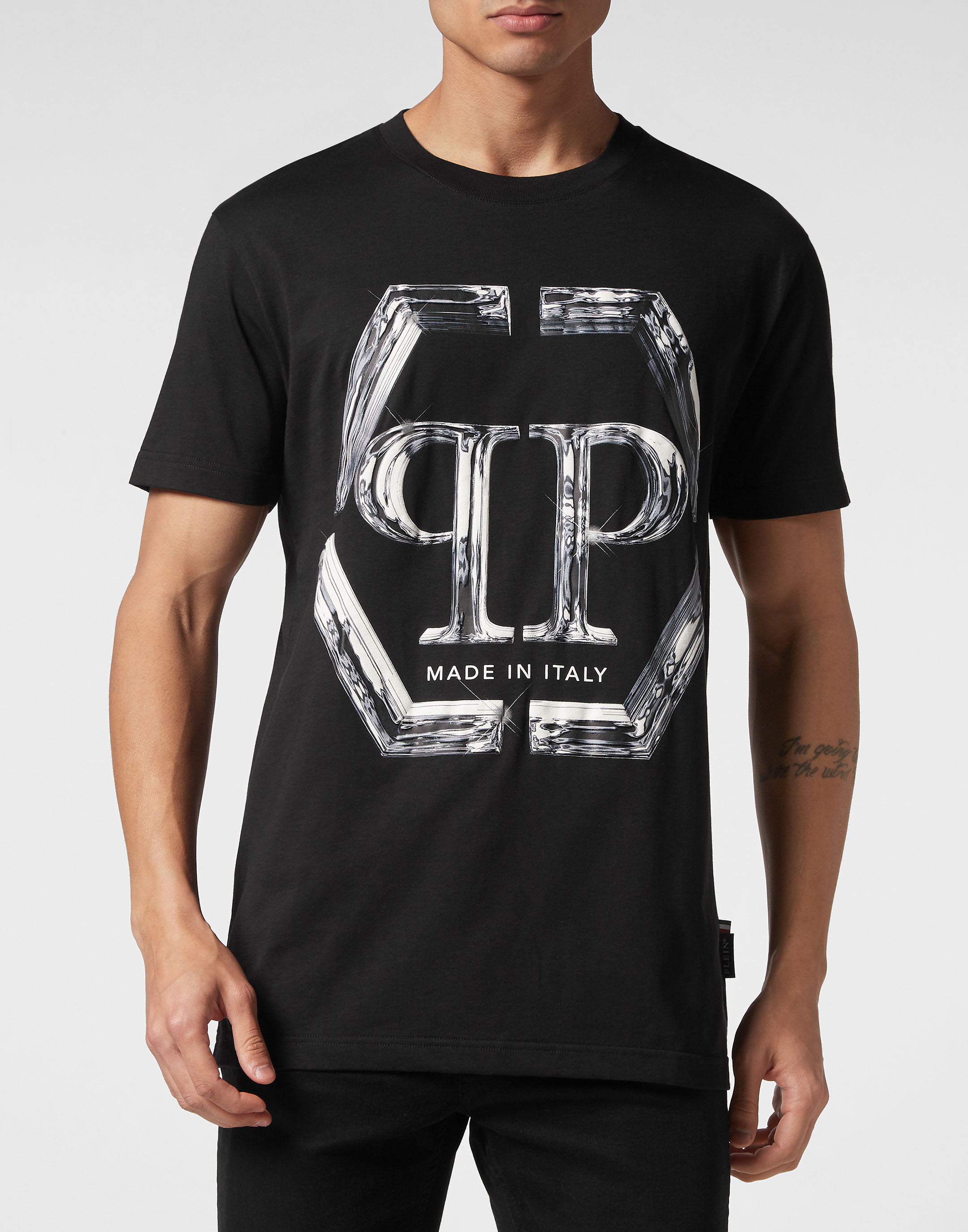 Philipp Plein Logo-print Cotton T-shirt In Black