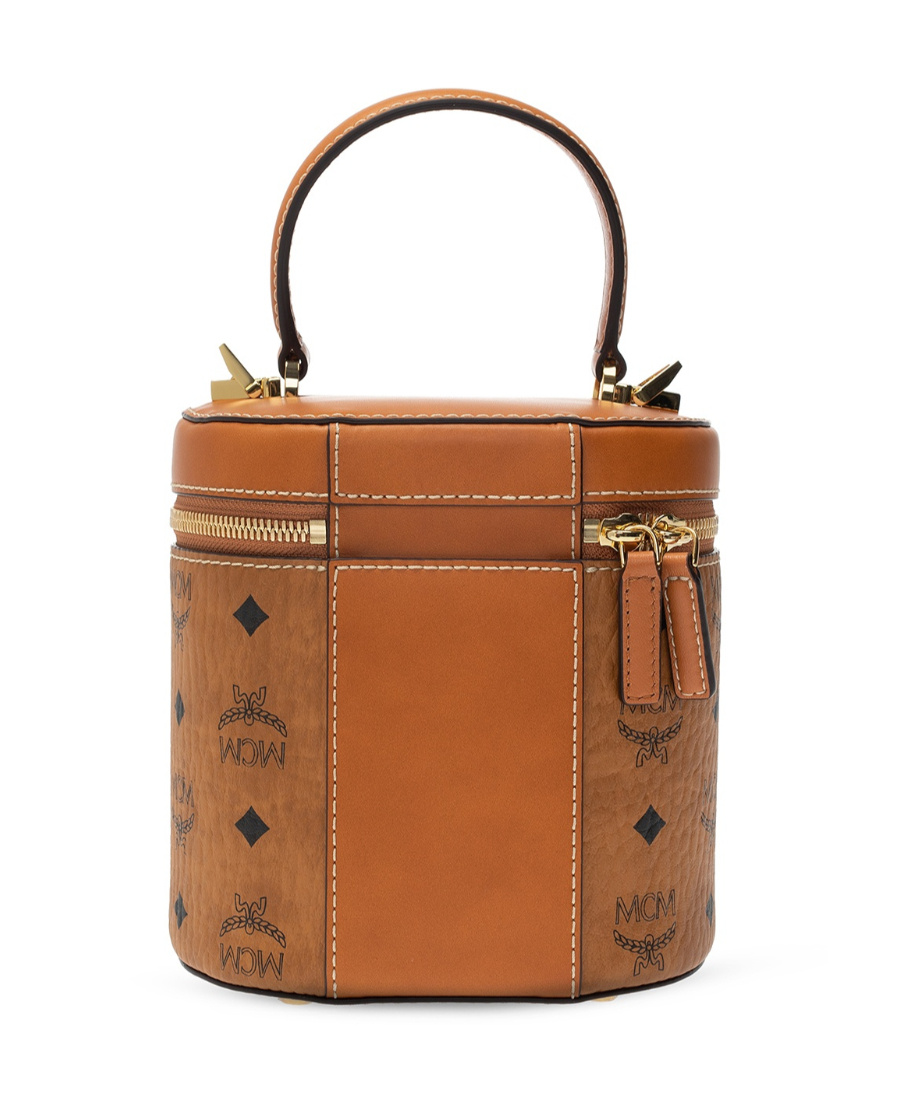 Mcm Visetos Bucket Bag In Brown
