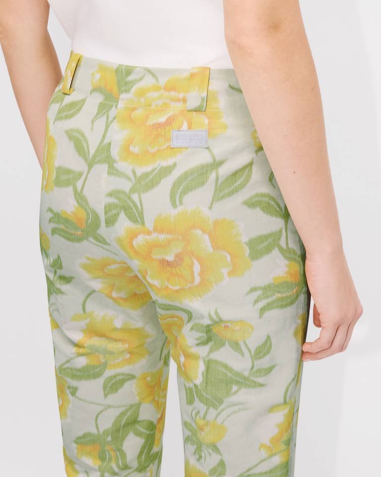 Kenzo Jacquard Cropped Pants Casual Pants In Nude