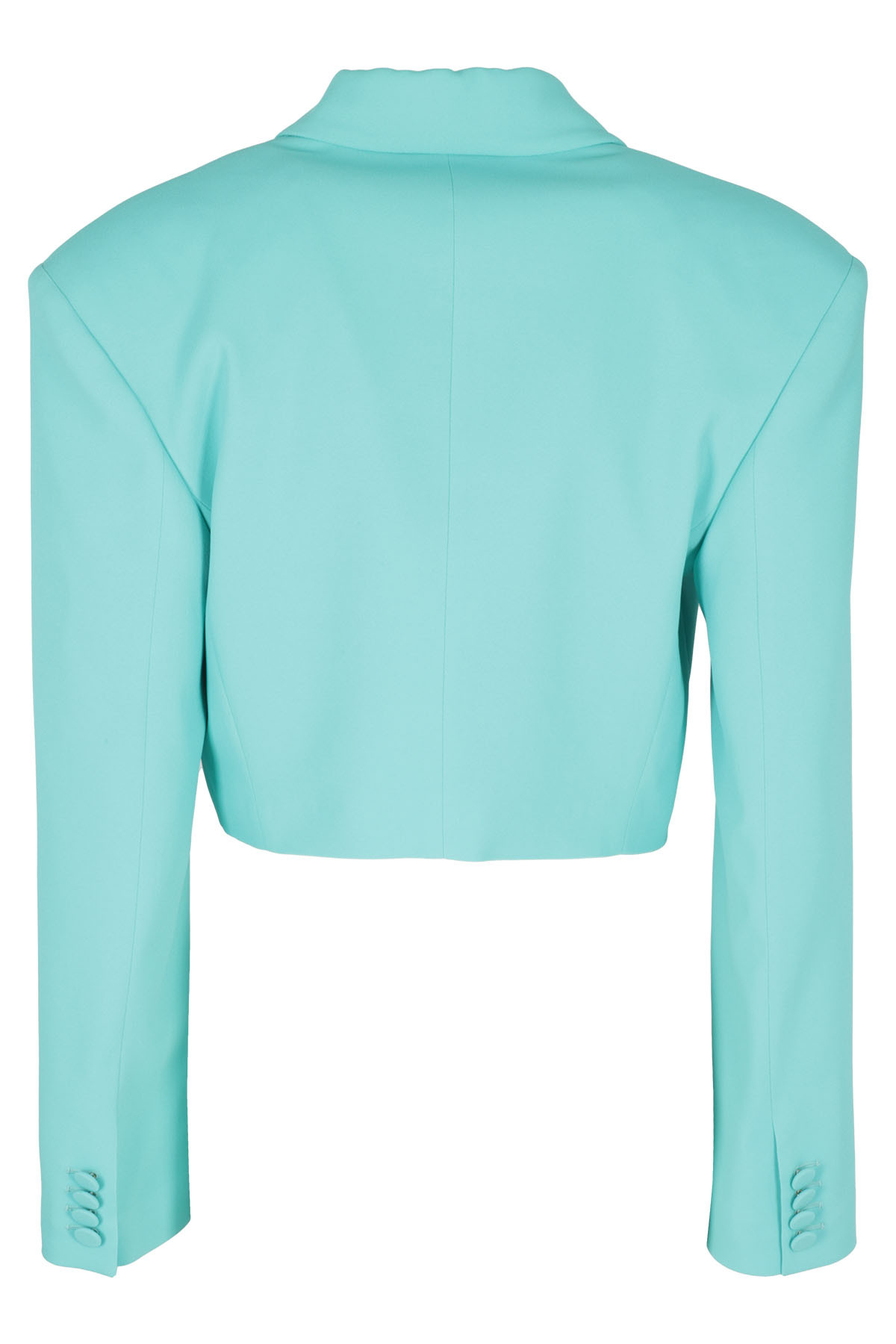 Giuseppe Di Morabito Blue Zircon Single-breasted Crop Jacket In Blue