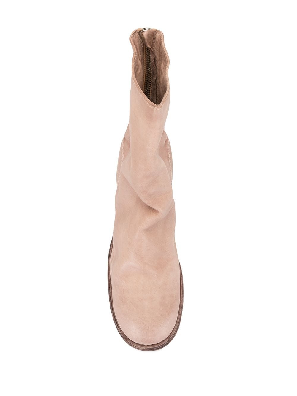 Guidi Back-zip Mid-tube Boots In Neutral