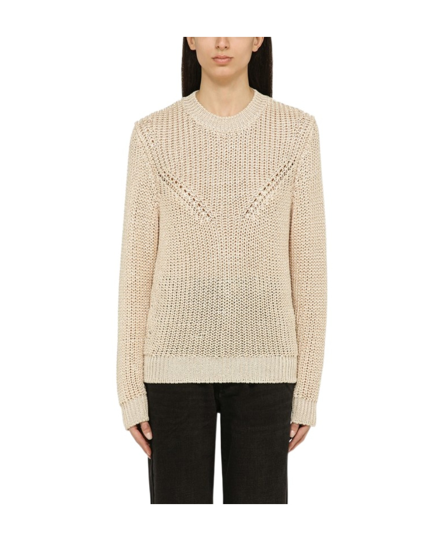 Isabel Marant Recycled Polyester Ecru Crew-neck Jumper