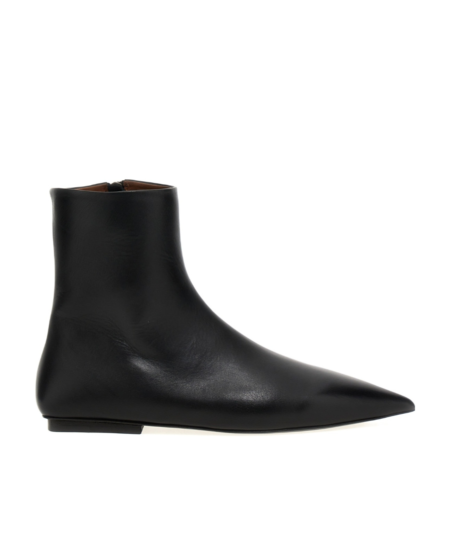 Marsèll Flat Leather Boots In Black