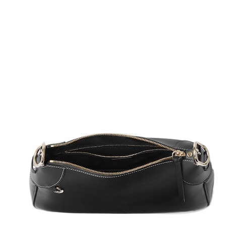 Gucci Gg Emblem Shoulder Bag Medium Size In Black