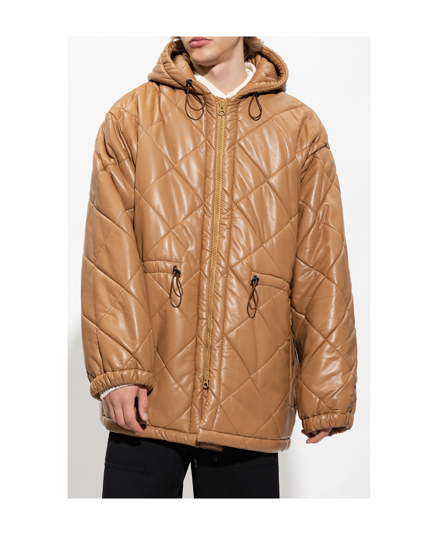 Dries Van Noten Quilted Casual Jacket In Brown