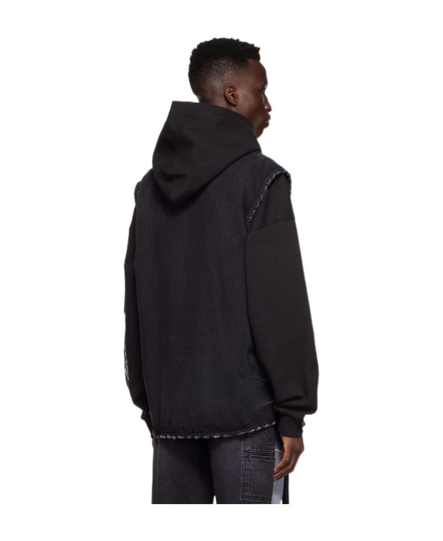Shop We11 Done Jeans Sleeveless Vest In Black