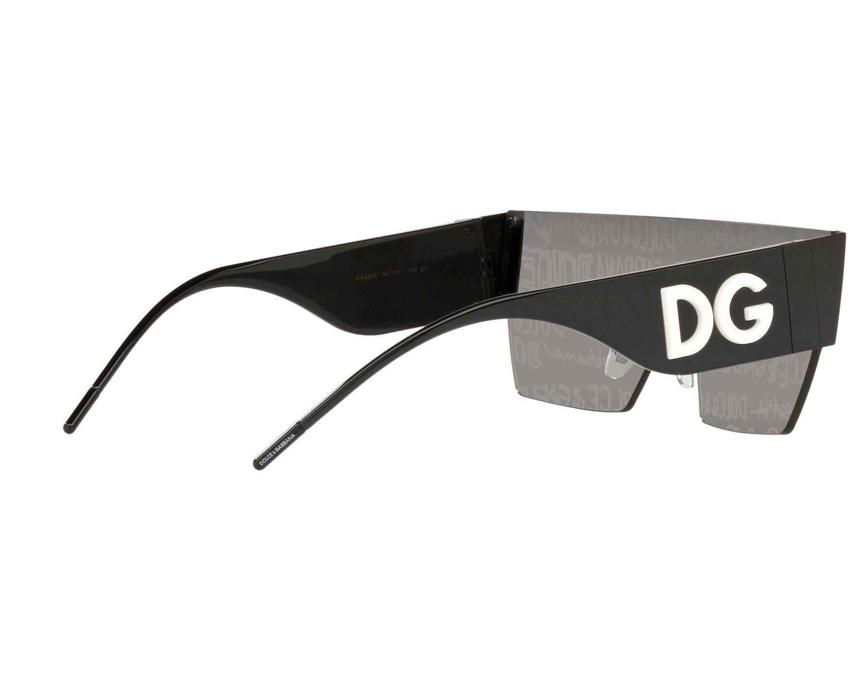 Dolce & Gabbana Shield-frame Lens-decal Sunglasses In Gray