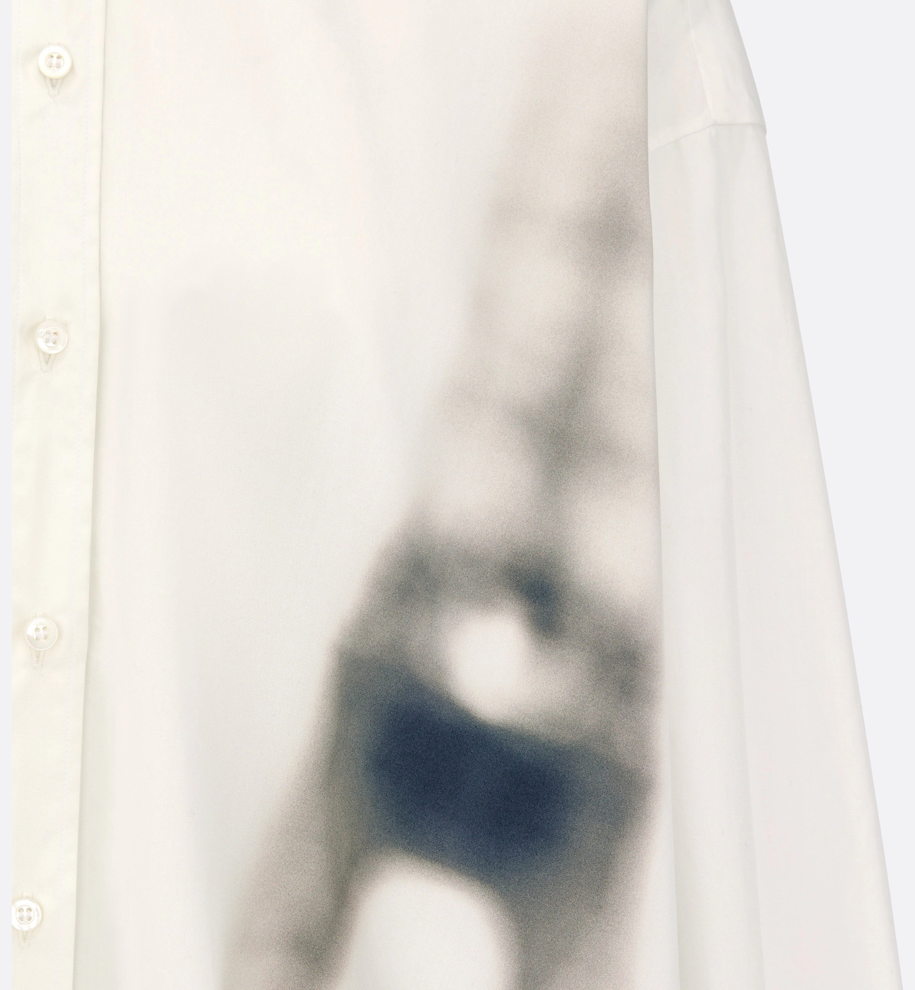 Dior Honey-embroidered Long-sleeved Shirt In White