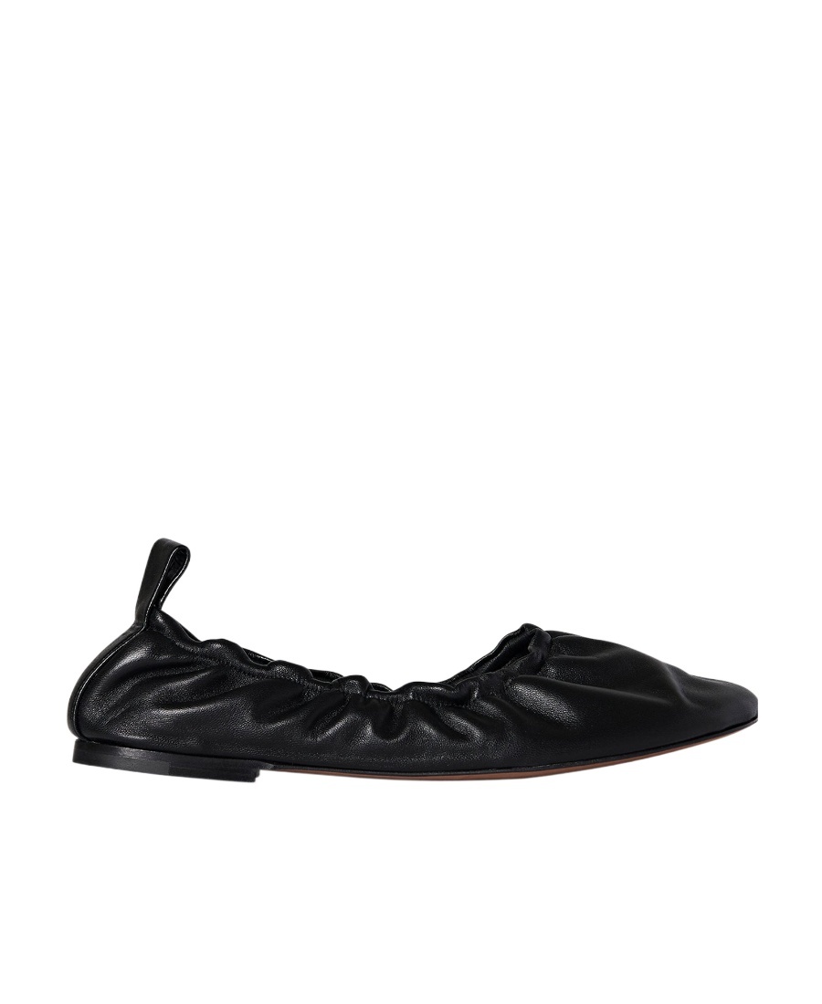 The Row Logo Ballet Flats In Black