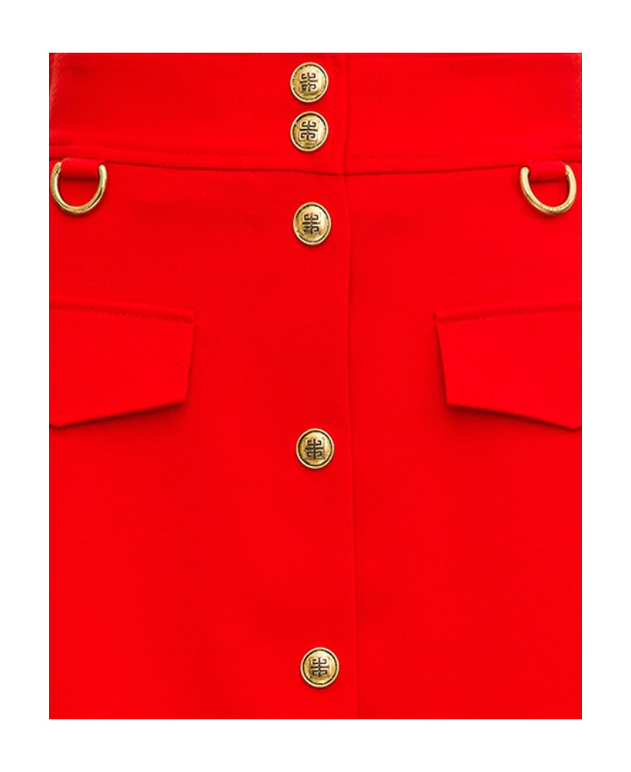 Givenchy Buttoned A-line Mini Skirt In Red
