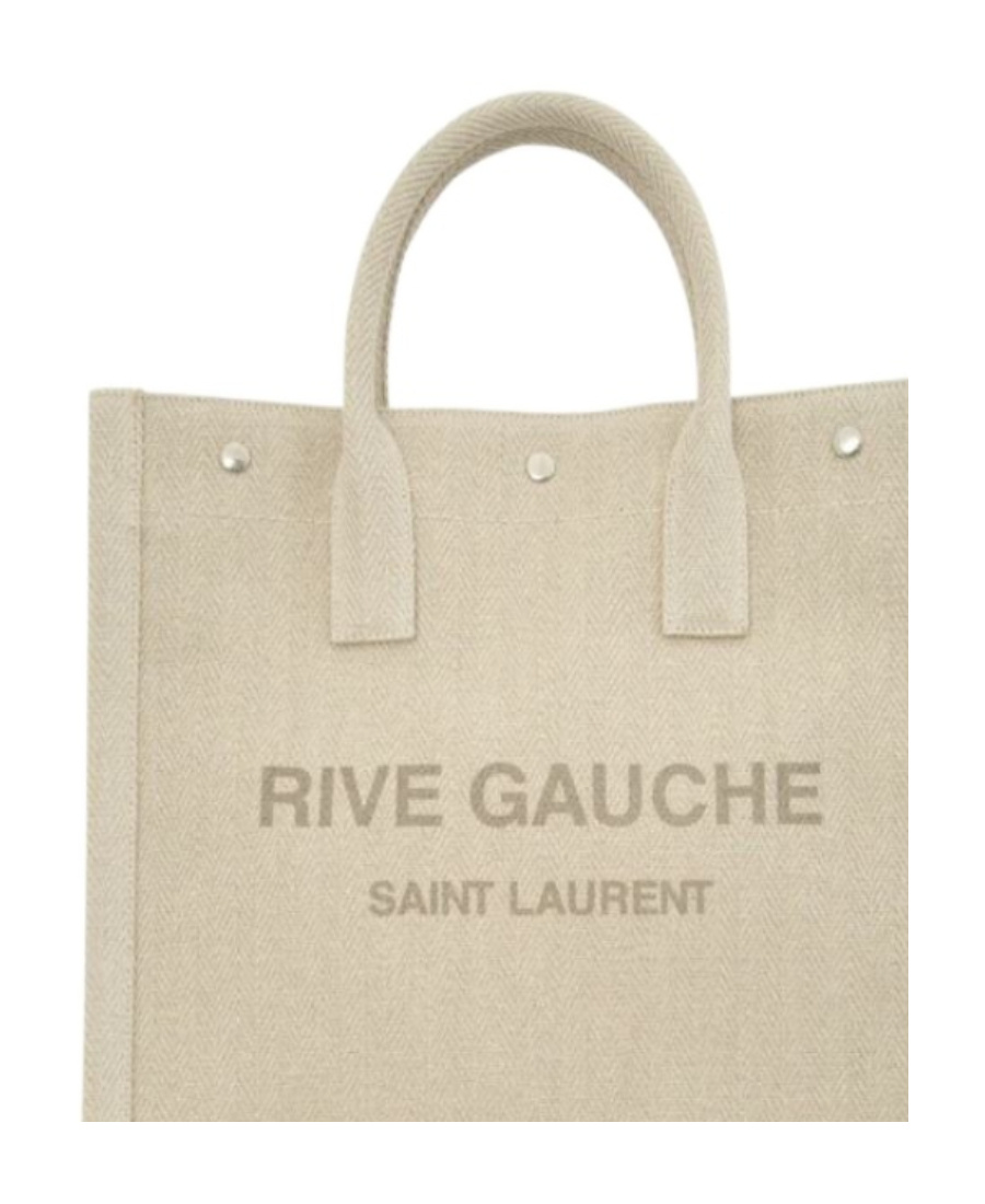 Saint Laurent Rive Gauche Tote Bag In Nude