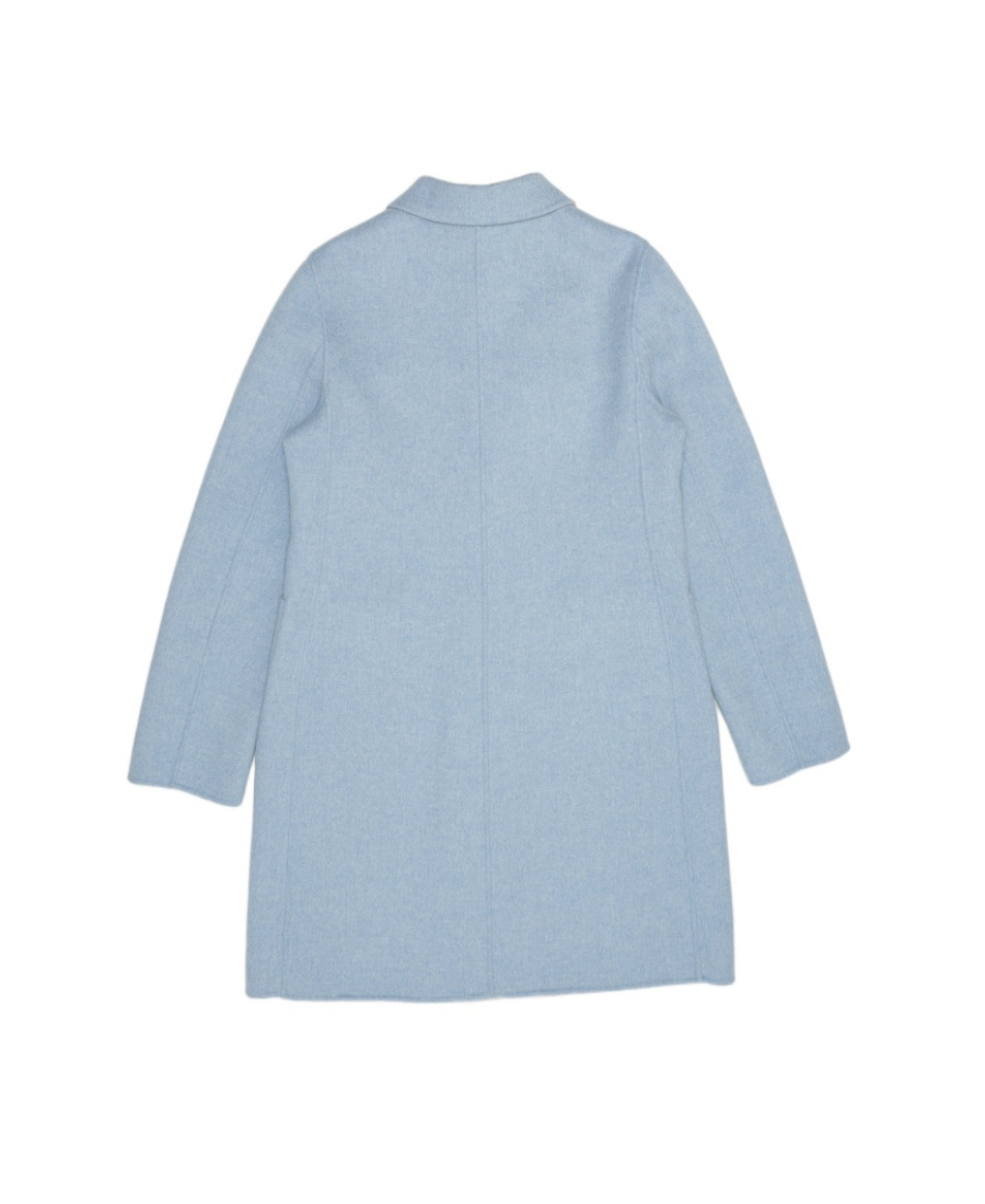 Weekend Max Mara Logo Medium Length Coat In Blue