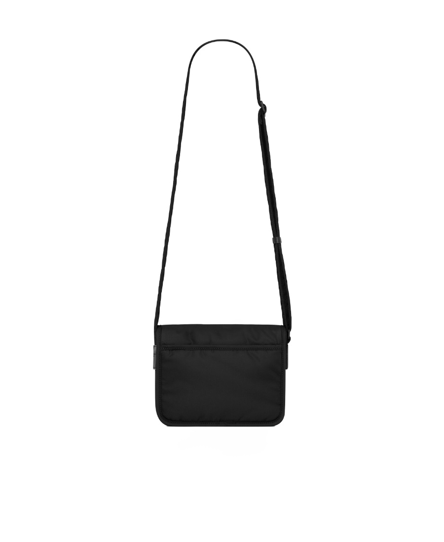 Saint Laurent Men's Niki Nylon Messenger Small Bag In Black