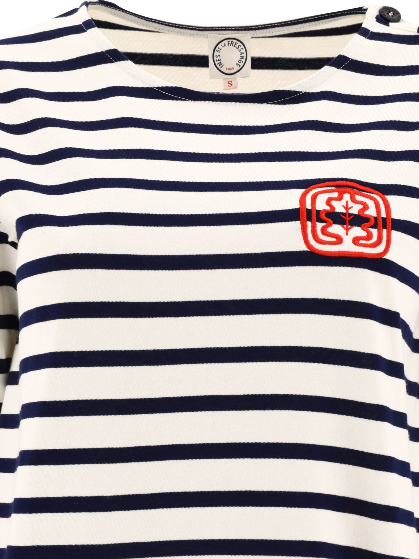 Ines De La Fressange Paris Woman T-shirt Midnight Blue Size Xs Cotton In White