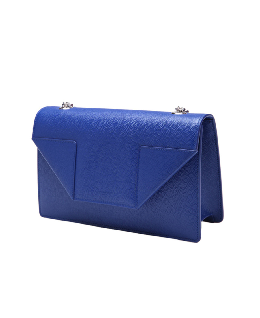 Saint Laurent Logo Shoulder Bag In Blue