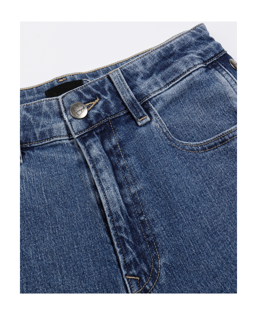Liuregali Baggy Wide-legged Jeans In Blue