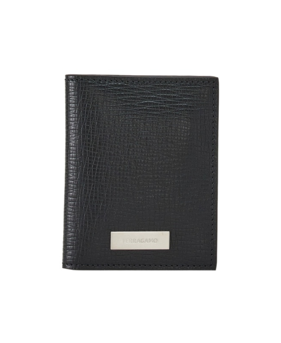 Ferragamo Logo Wallet In Black