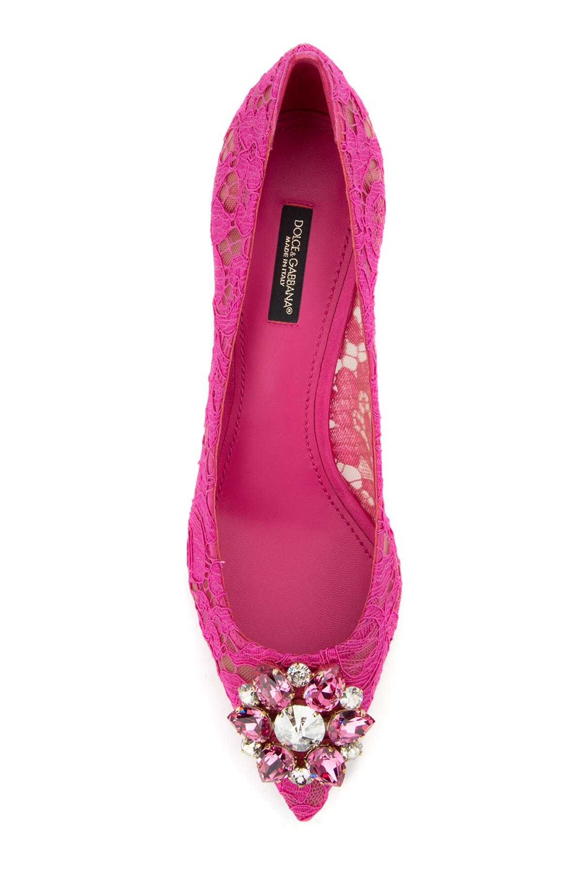 Dolce & Gabbana Woman Pumps Fuchsia Size 5.5 Viscose, Cotton, Silk, Polyamide In Pink