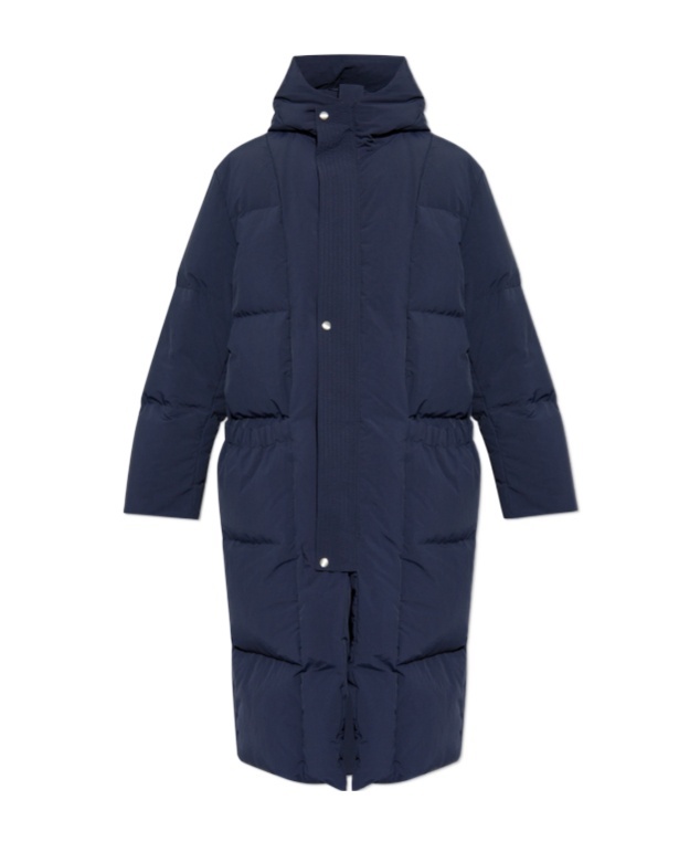 Jil Sander Long-sleeved Down Jacket In Blue