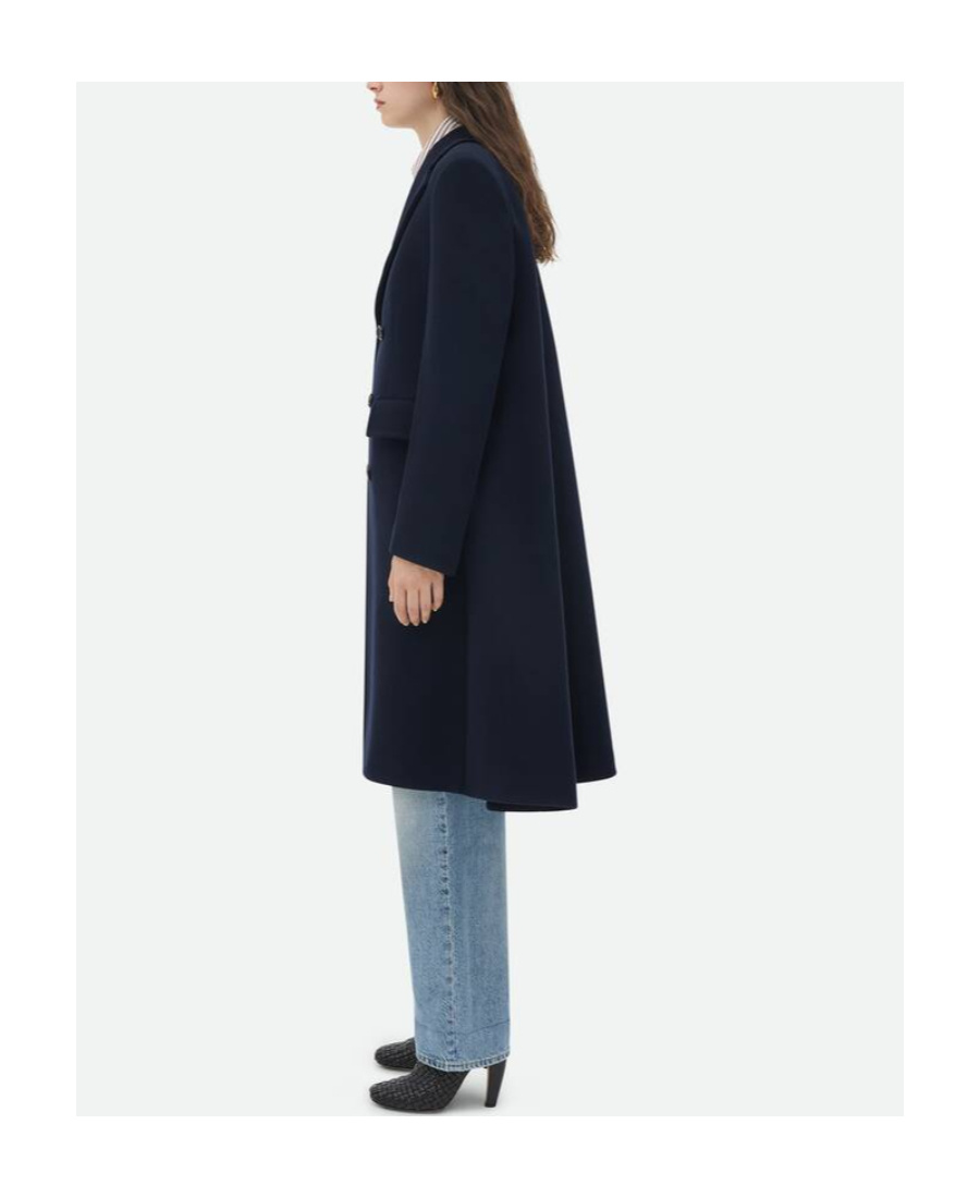 Bottega Veneta Double-breasted Coat Clothing In Black