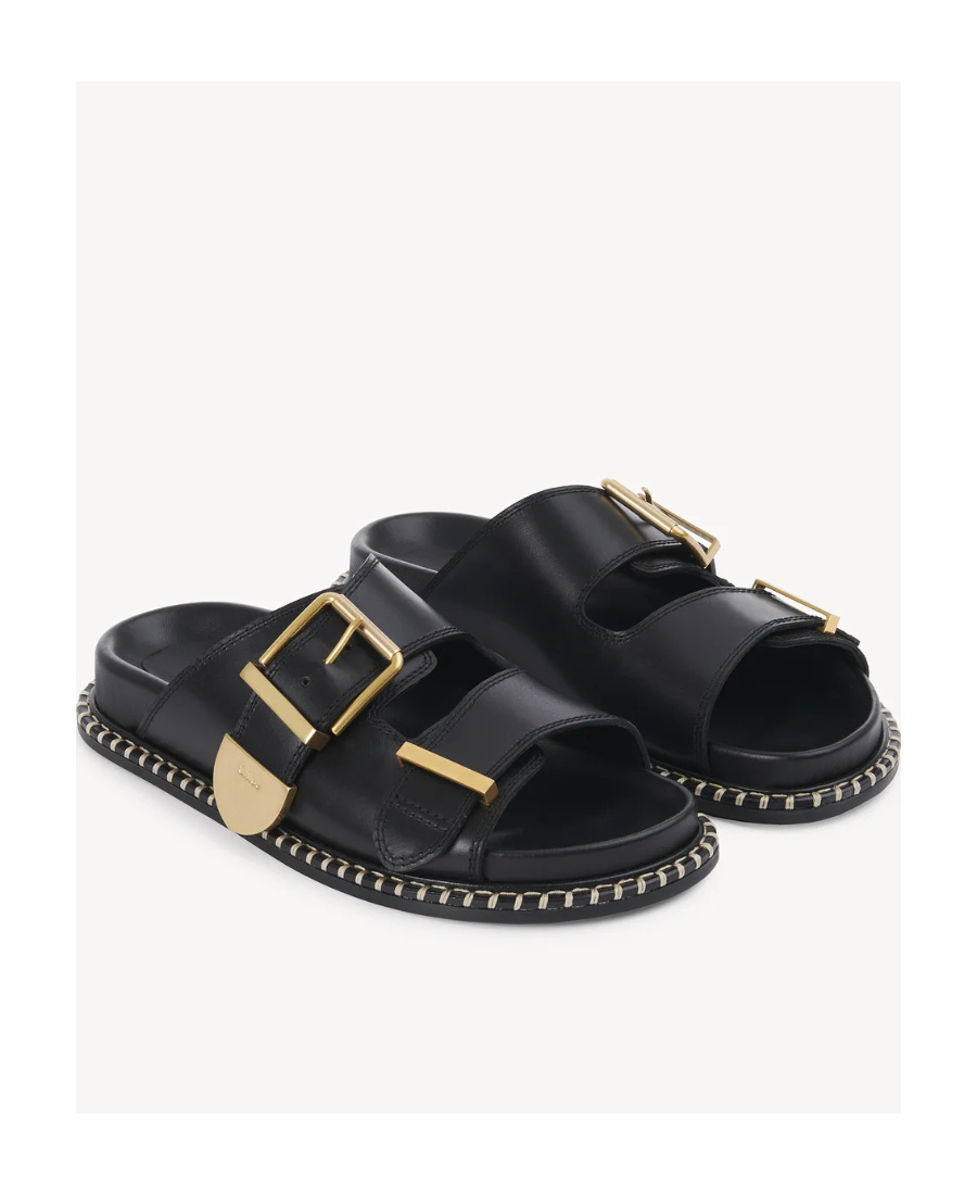 Chloé Rebecca Slide Sandal In Black