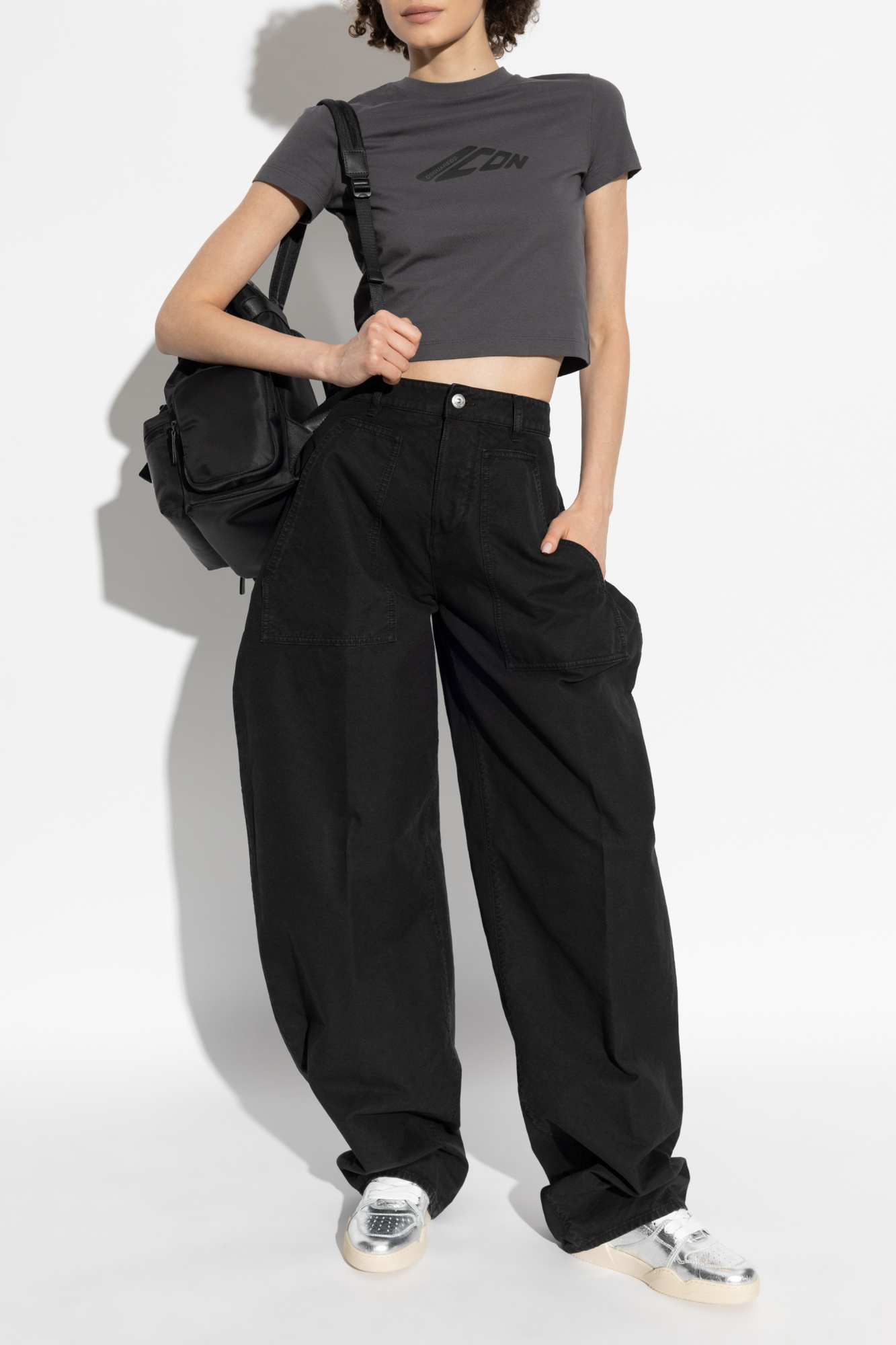 Dsquared2 Belt-loop Casual Pants In Black