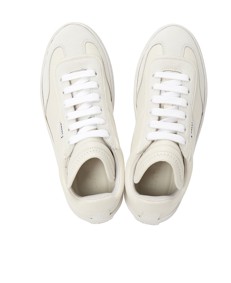 Bally Lace Up Sneakers In White