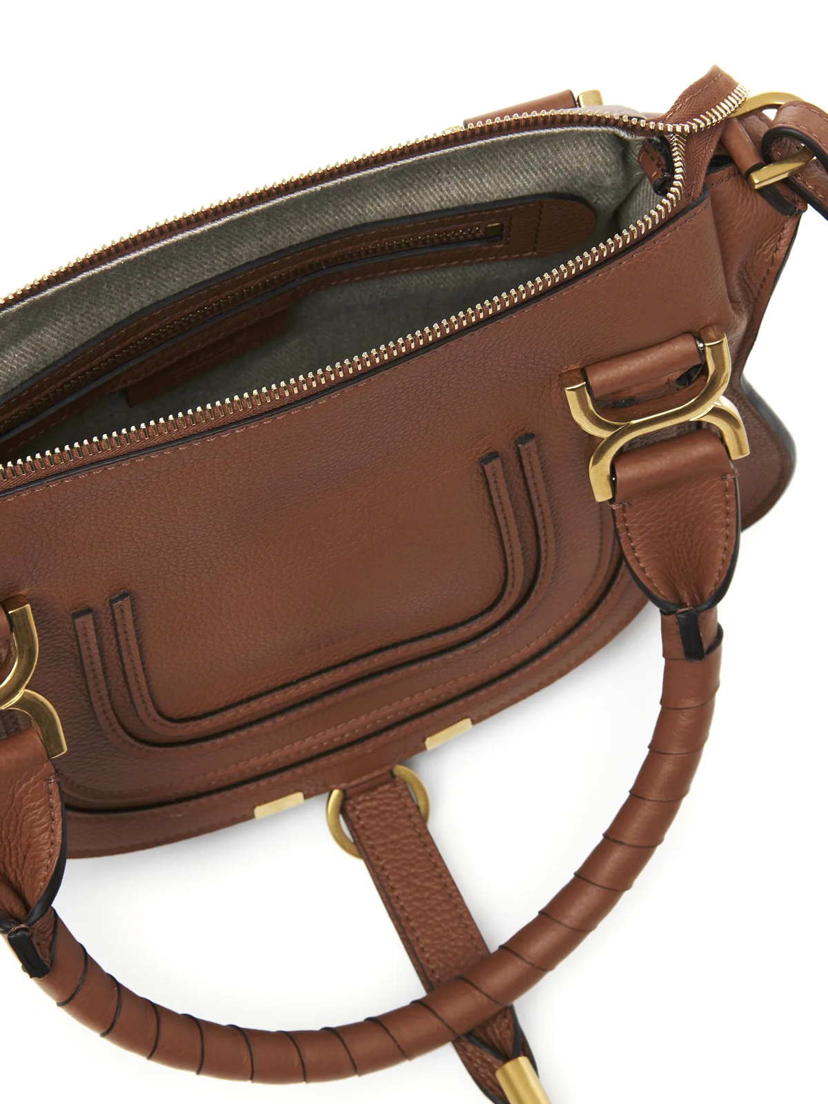 Chloé Double Handle And One Shoulder Bag In Brown