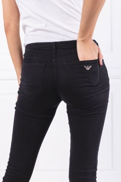 Emporio Armani Logo Details Jeans In Black